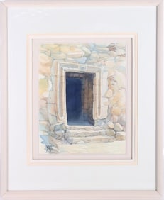 1993 DIANE CLAPP BARTZ 'THE PASSAGE' WATERCOLOR