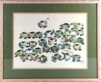 DON NEDOBECK SIGNED 'THIRTY 3 THREE TOED...' PRINT