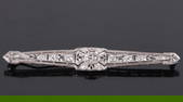 PLATINUM OLD EUROPEAN DIAMOND UNISEX BROOCH