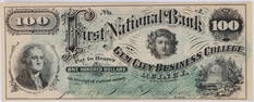 1873 GEM CITY BUSINESS QUINCY ILL US BANKNOTE