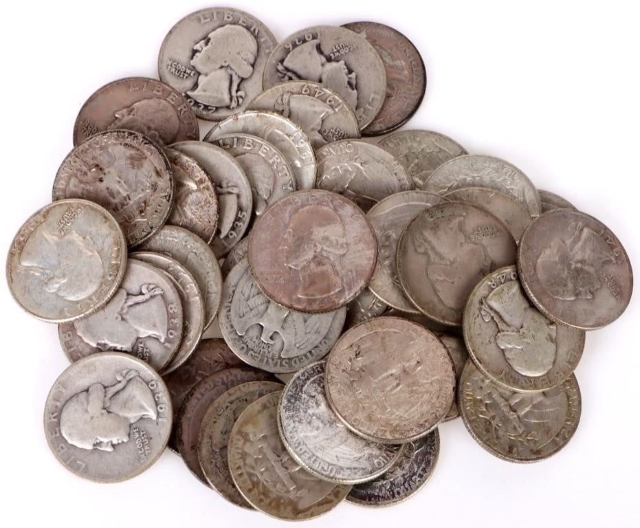 90% SILVER WASHINGTON QUARTERS - LOT OF 40 (1 of 5)