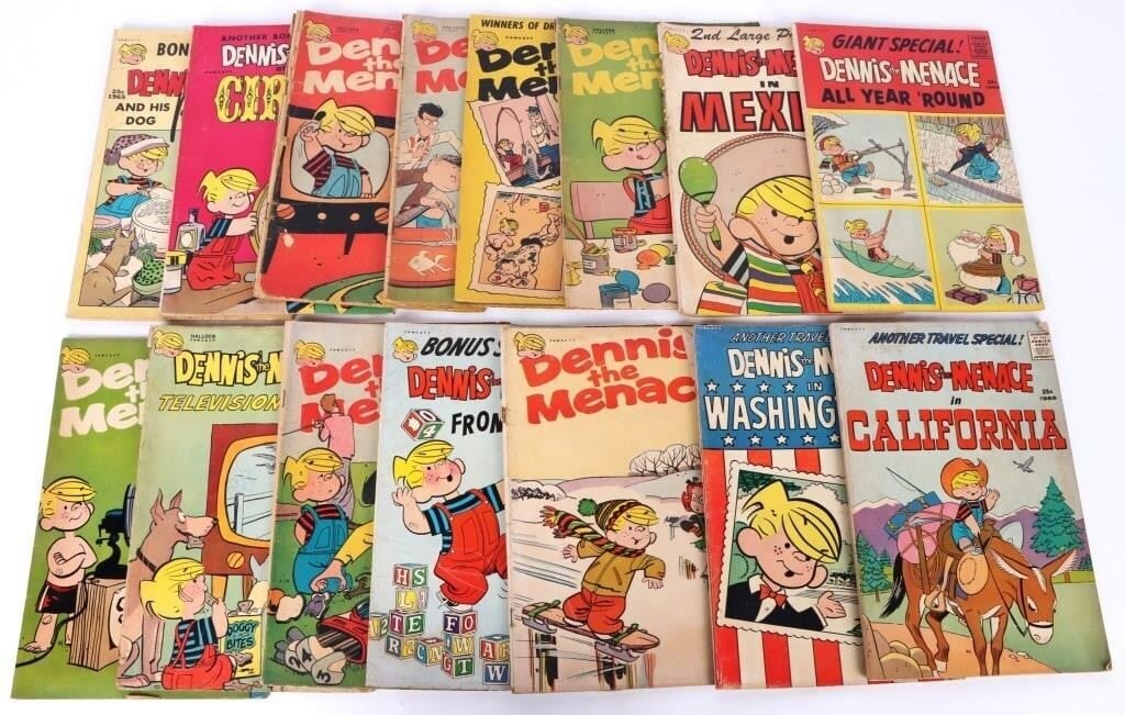 VINTAGE ASSORTED DENNIS THE MENACE COMICS - (16) (1 of 5)
