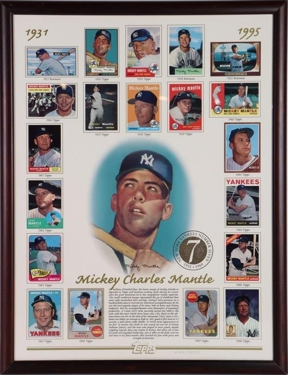 MICKEY MANTLE LIMTED EDITION COMMEMORATIVE SHEET (1 of 6)