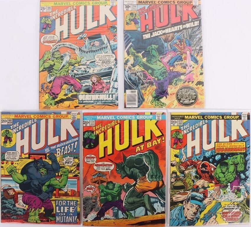ASSORTED BRONZE AGE INCREDIBLE HULK COMICS - (5) (1 of 6)