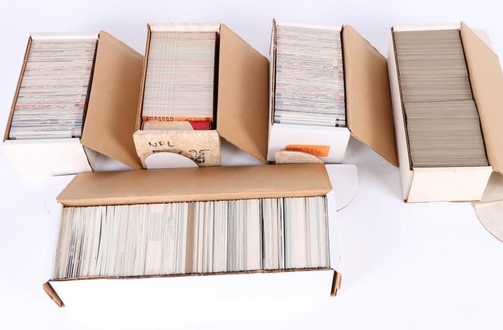 ASSORTED 80'S THROUGH 90'S NFL FOOTBALL CARDS -(5) (1 of 5)