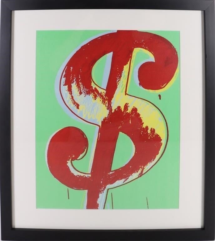 ANDY WARHOL RED DOLLAR SIGN LITHOGRAPH (1 of 5)
