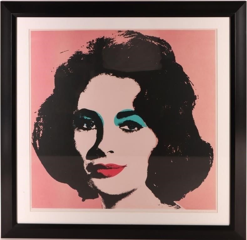 ANDY WARHOL LIZ IN PINK OFFSET LITHOGRAPH SIGNED (1 of 4)