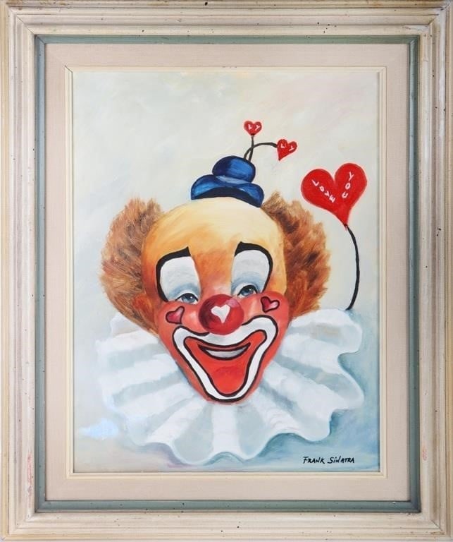 FRANK SINATRA IN THE MANNER OF CLOWN PAINTING (1 of 4)