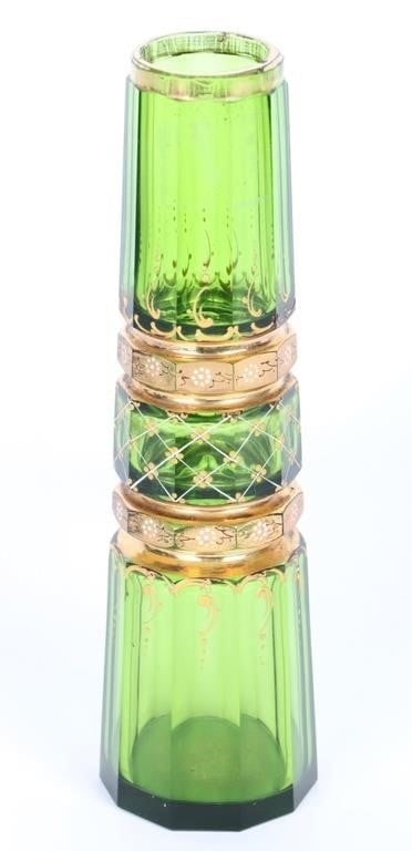 C. MOSER BEAUTIFUL GREEN POLISHED VASE (1 of 4)