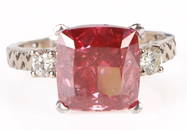 6.47CT VVS2-VS1 PINK DIAMOND18K WHITE GOLD RING
