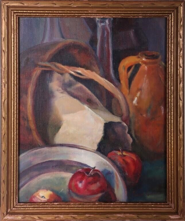 EMIL CARLSEN ORIGINAL STILL LIFE IN THE MANNER OF: In the manner of Emil Carlsen (1848-1932, American) original still life painting. This is an original oil painting created by an unknown artist in the same style and technique as Carlsen. He became kn