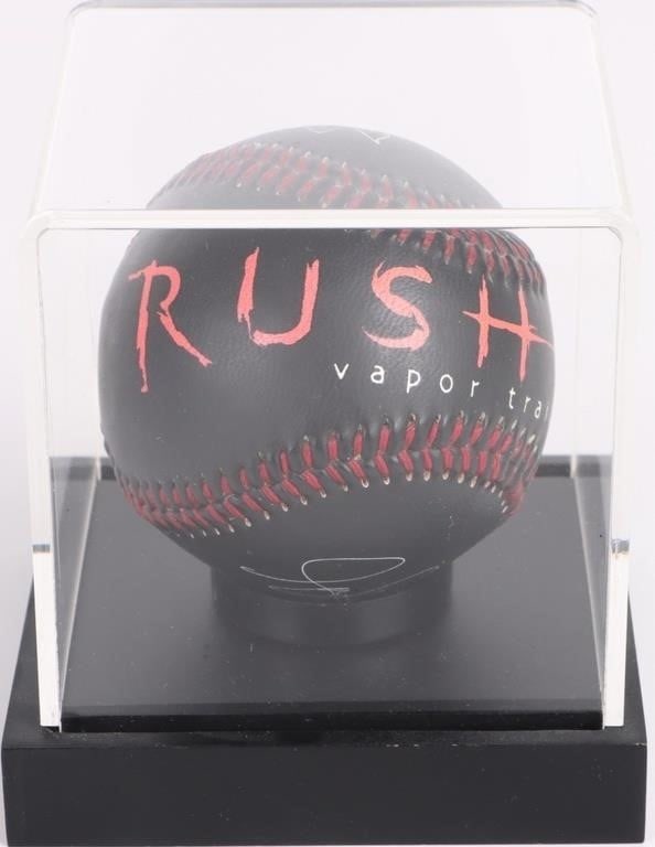 RUSH VAPOR TRAILS ENTIRE BAND SIGNED BASEBALL RARE (1 of 5)