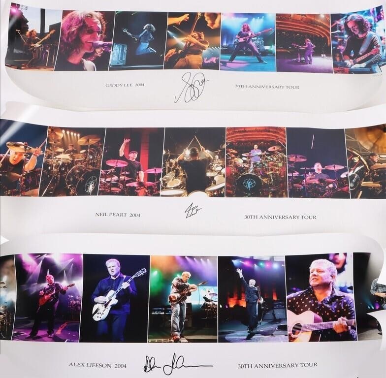 RUSH 30TH ANNIV. 2004 AUTOGRAPHED POSTERS GP/NP/AL (1 of 10)