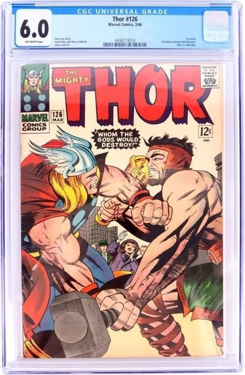 THOR #126 CGC 6.0 MARVEL 1966 1ST ISSUE (1 of 3)