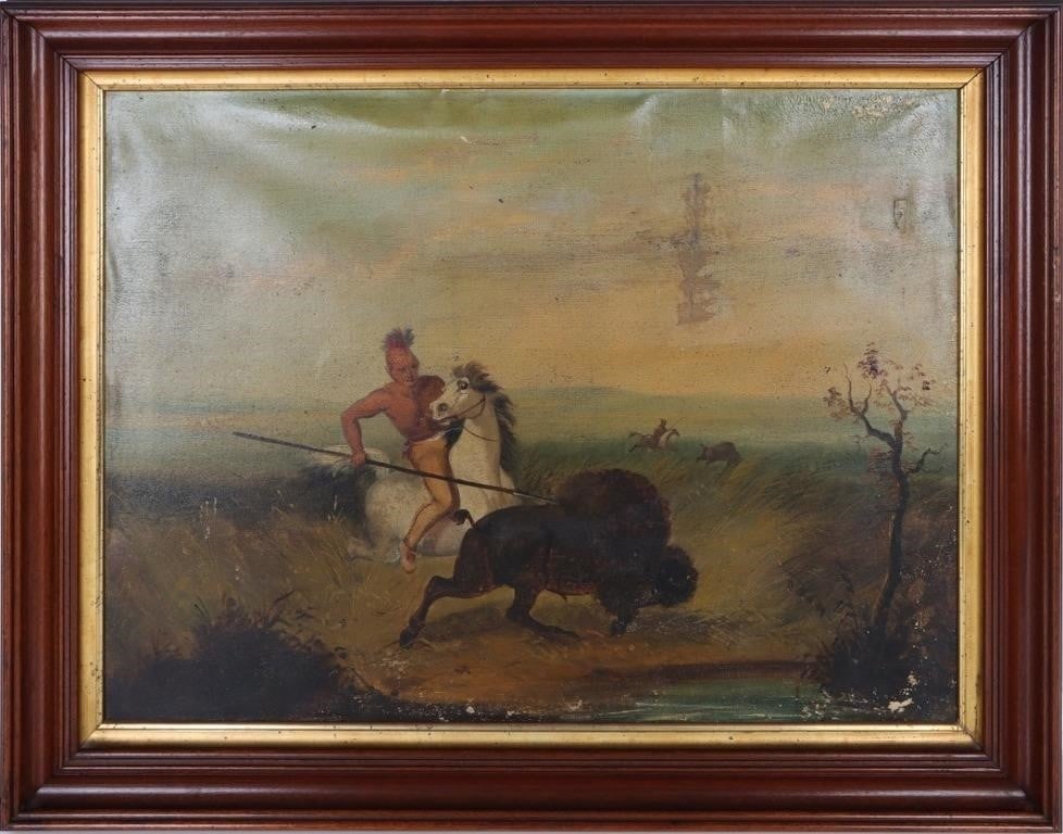 19TH CENTURY UNSIGNED ORIGINAL OIL PAINTING (1 of 4)