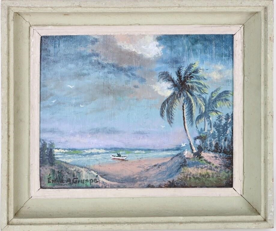 AFTER EMILLE GRUPPE OIL ON CANVAS DEPICTING THE BEACH (1 of 5)