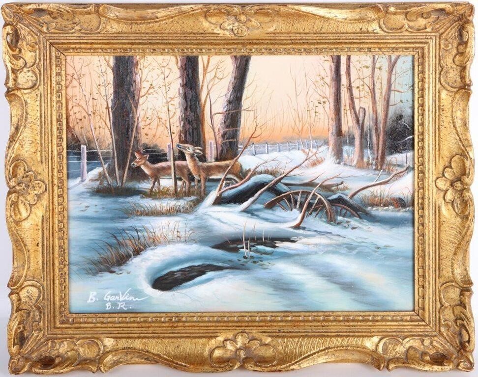 BARBARA GARVIN ORIGINAL DEER PAINTING AFTER (1 of 4)