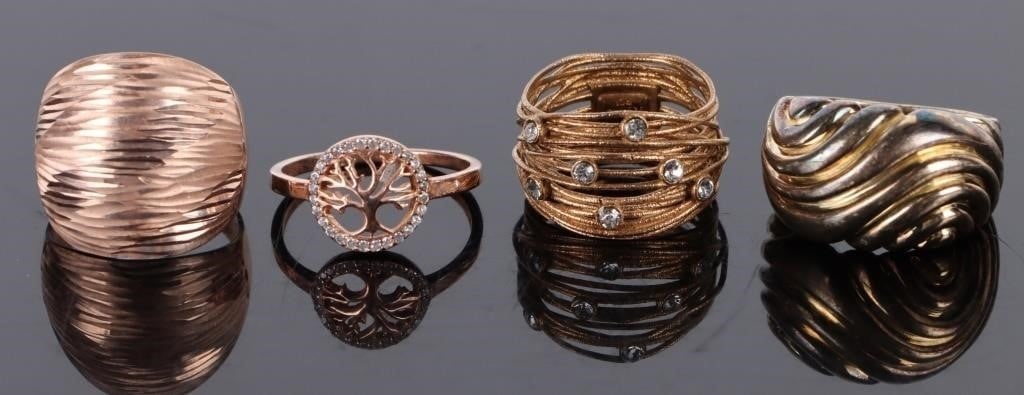 GOLD-TONED STERLING SILVER LADIES RINGS (1 of 3)