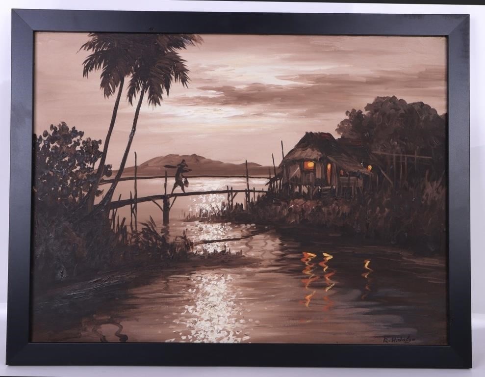 E. HIDAGLO SIGNED ORIGINAL ACRYLIC PAINTING (1 of 5)