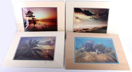 JAMES VALENTINE HAND-SIGNED SEASCAPE PRINTS - (4)