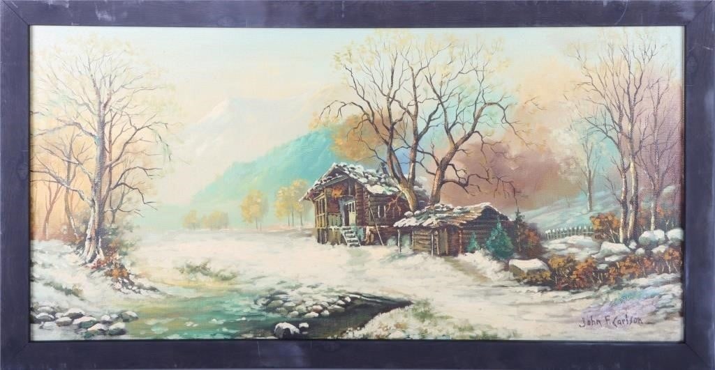 JOHN F. CARLSON ORIGINAL OIL IMPRESSIONIST AFTER (1 of 4)