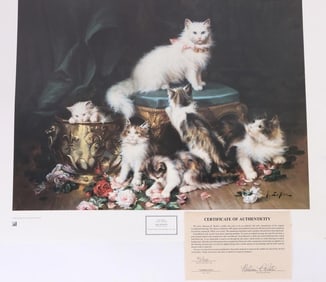 JULES LEROY CANADIAN LYNX LMTED EDITION PRINT COA