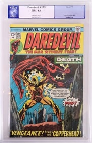 DAREDEVIL #125 PGX 9.4 1975 OFF-WHITE PGS.