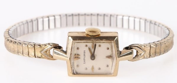 14K YELLOW GOLD VINTAGE LONGINES 17J LADIES WATCH