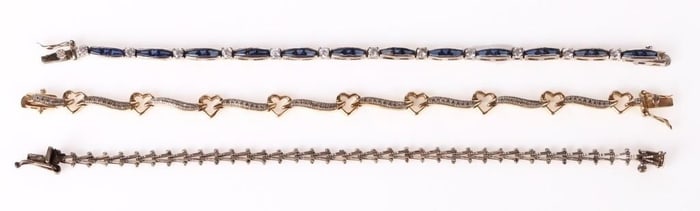 STERLING SILVER LADIES COLLECTIBLE BRACELETS - (3)