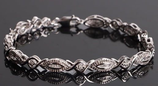 DIAMOND STERLING SILVER BRACELET