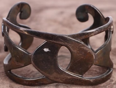 STERLING SILVER MARKED LADIES CUFF BRACELET