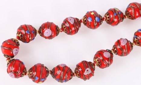 VENEZIA ITALIAN MURANO GLASS BEADED NECKLACE