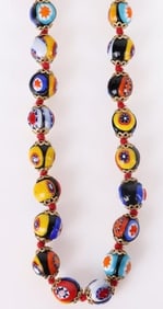 VENEZIA ITALIAN MURANO GLASS BEADED NECKLACE