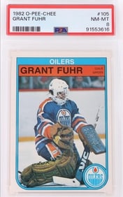 PSA NM 8 GRANT FUHR 1982 O-PEE-CHEE #105 CARD