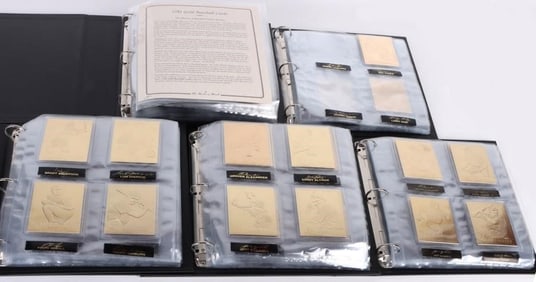 DANBURY MINT 22K GOLD BASEBALL CARDS - 170 CARDS