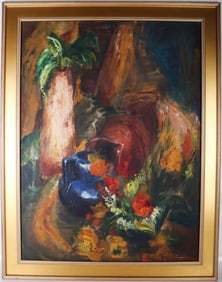 TROPICAL TEMPTATION GAUGUIN ORIGINAL OIL AFTER COA