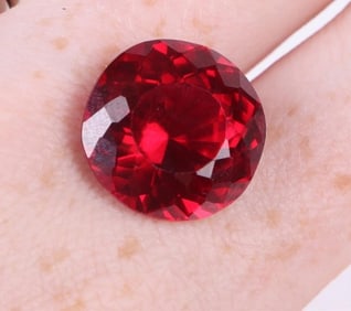 20.50CT LARGE ROUND RED RUBY W/ GIE CERT