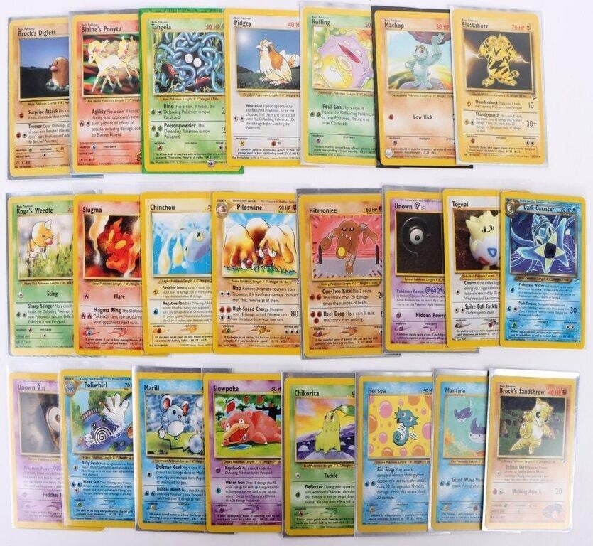 POKEMON BASE SETS 1 2 3 & GYM CHALLENGE ASS. CARDS (1 of 4)