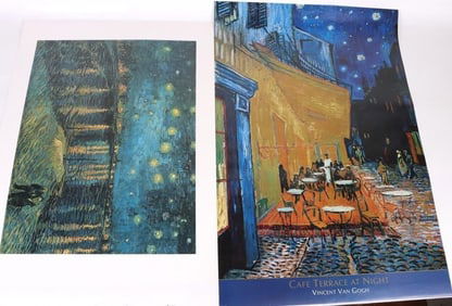 VINCENT VAN GOGH STARRY NIGHT/CAFFE TARRACE PRINTS