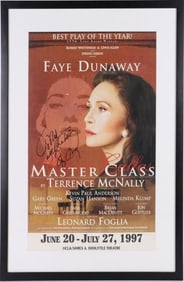 SIGNED FAYE DUNAWAY RARE MASTER CLASS POSTER