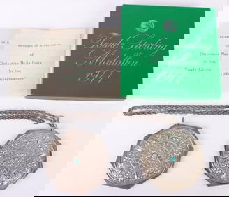 1977 TOWLE STERLING SILVER SEVEN SWANS ONRAMENTS