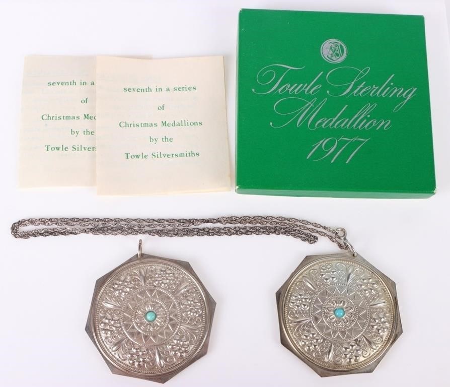 1977 TOWLE STERLING SILVER SEVEN SWANS ONRAMENTS (1 of 6)