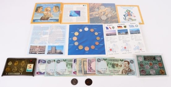 ASSORTED FOREIGN COINS & TYPE SETS