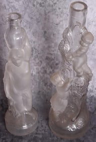 VINTAGE DEPOSE FIGURAL BOTTLE DECANTERS