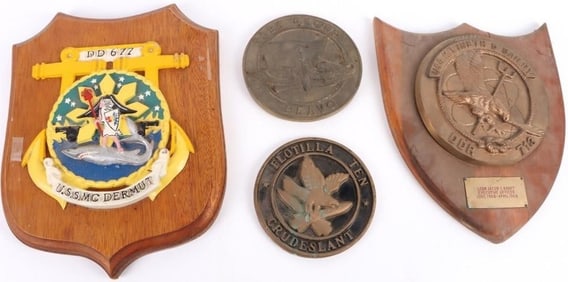 ASSORTED U.S. MILITARY PLAQUES - (4)