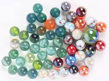 VINTAGE 1900'S GLASS TOY MARBLE SETS - (3)