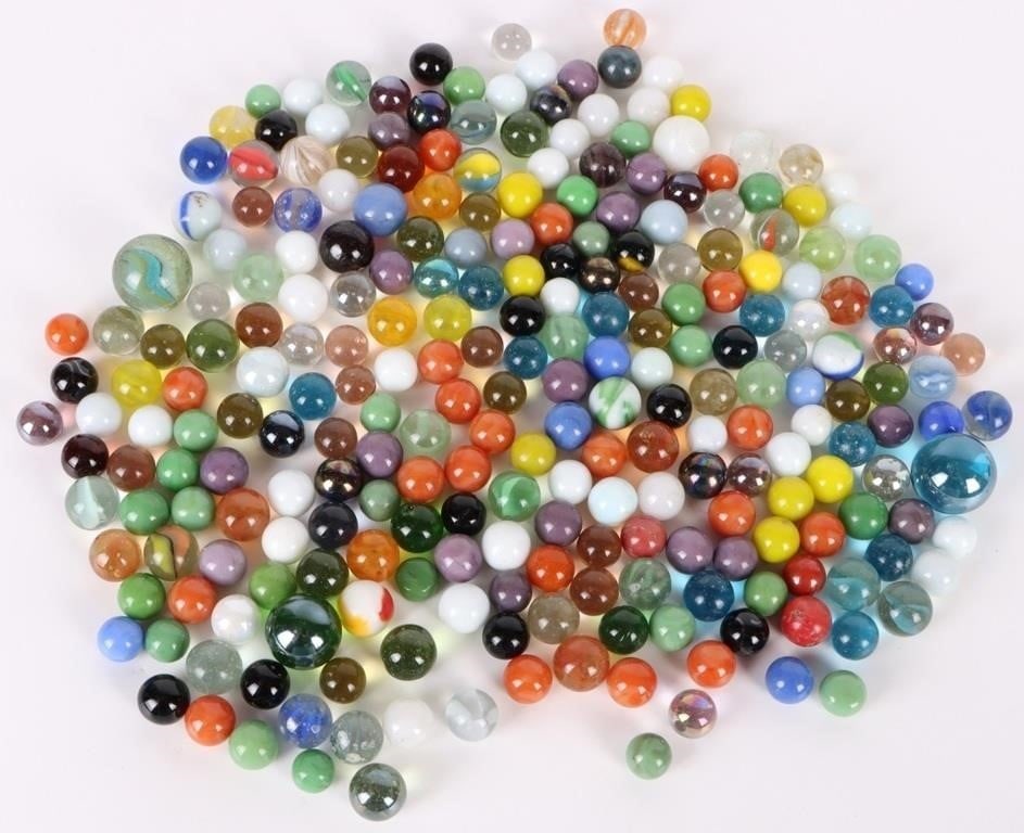 VINTAGE GLASS MARBLES - MIXED COLLECTION (1 of 10)