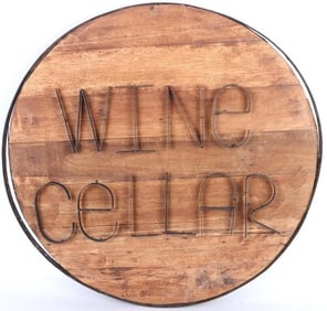 VINTAGE WOODEN 'WINE CELLAR' DECORATIVE WALL PIECE