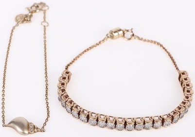 VERMIEL STERLING SILVER BRACELETS W/ DIAMONDS