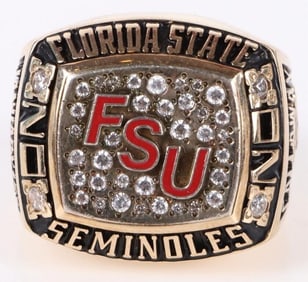 10K YELLOW GOLD FSU 2002 GATOR BOWL FOOTBALL RING